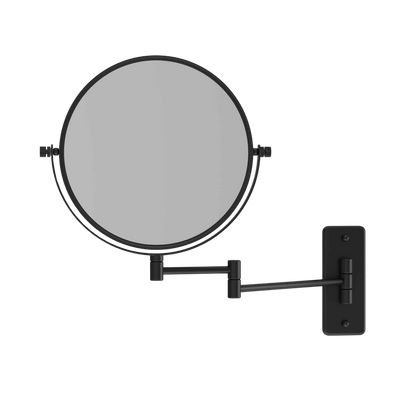 Thermogroup Ablaze 1 & 5x Magnification Wall Mounted Round Shaving Mirror 200mm Round Black