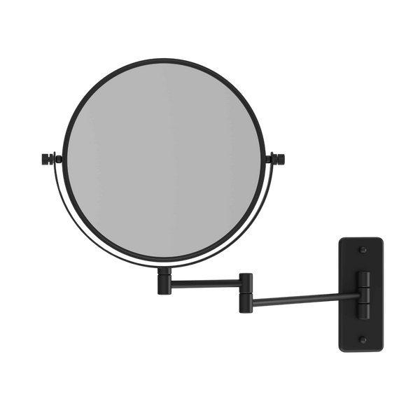 Thermogroup Ablaze 1 & 5x Magnification Wall Mounted Round Shaving Mirror 200mm Round Black