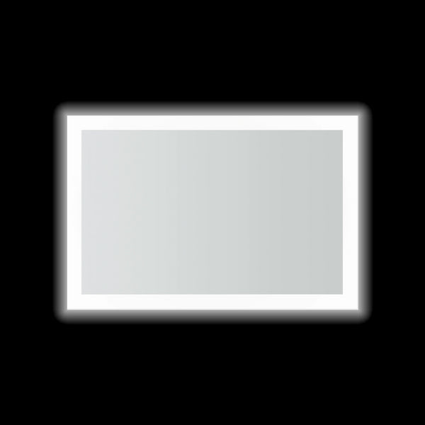 Thermogroup Ablaze Backlit Rectangular Mirror Without Border Cool 900x750x45mm 57Watts