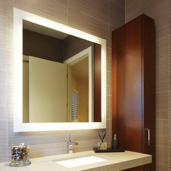 Thermogroup Ablaze Backlit Rectangular Mirror Without Border Cool 900x750x45mm 57Watts