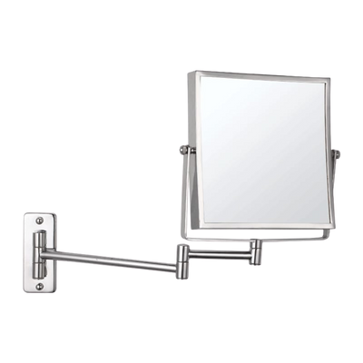 Thermogroup Ablaze 1 & 5x Magnification Wall Mounted Shaving Square Mirror 200mm Chrome