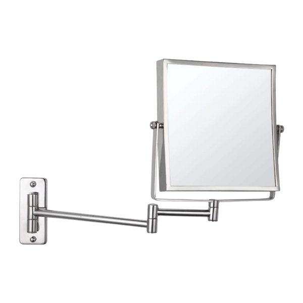 Thermogroup Ablaze 1 & 5x Magnification Wall Mounted Shaving Square Mirror 200mm Chrome