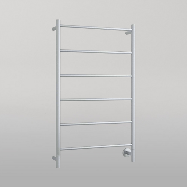 Thermogroup Spartan Six Straight Round Ladder Heated Towel Rail Polished Stainless Steel