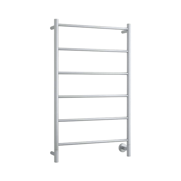 Thermogroup Spartan Six Straight Round Ladder Heated Towel Rail Polished Stainless Steel