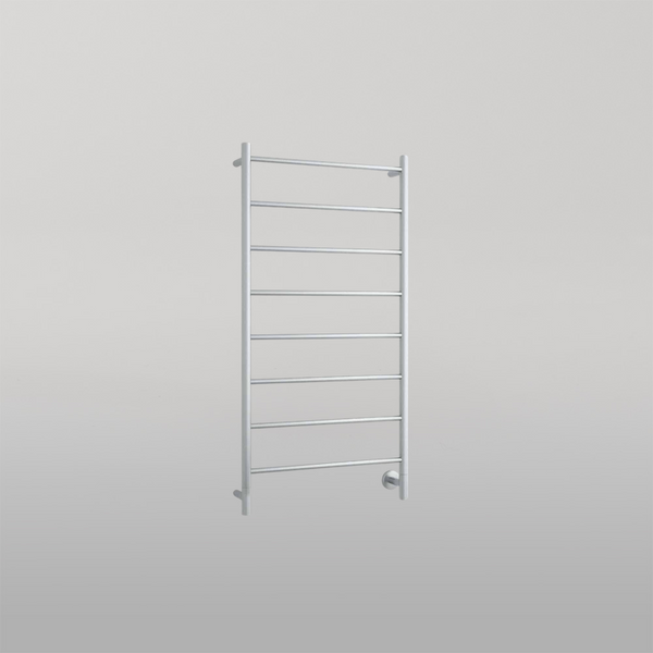 Thermogroup Spartan Eight Straight Round Ladder Heated Towel Rail Polished Stainless Steel