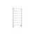 Thermogroup Spartan Eight Straight Round Ladder Heated Towel Rail Polished Stainless Steel