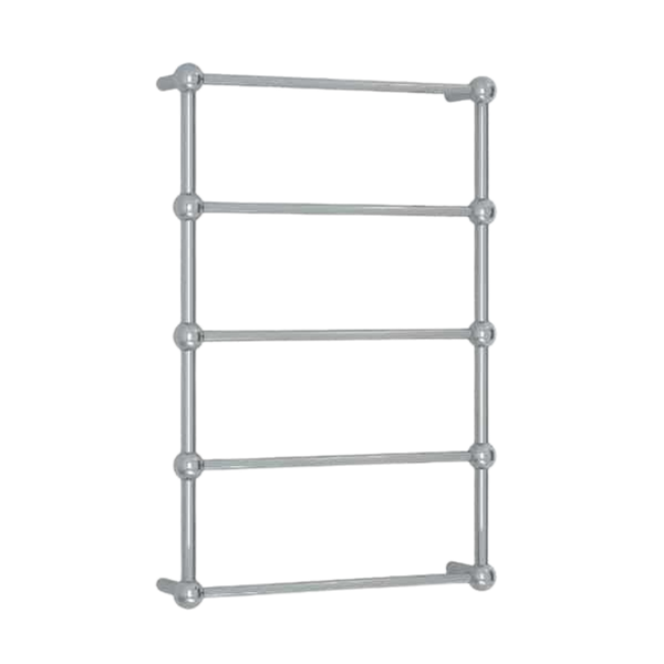 Thermogroup Straight Round Heritage Ladder Heated Towel Rail Polished Stainless Steel