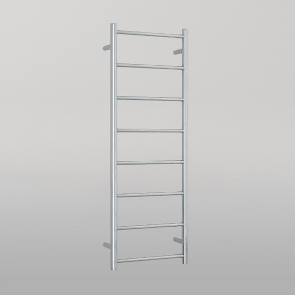 Thermogroup Straight Round Stainless Ladder Heated Towel Rail Polished Stainless Steel