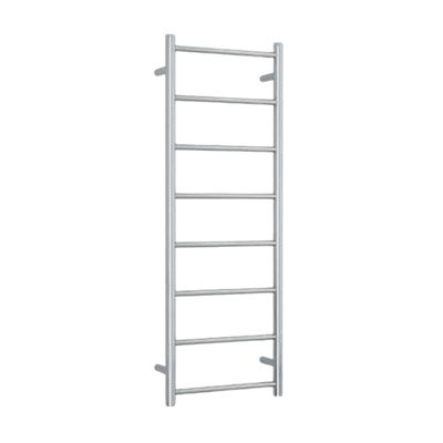 Thermogroup Straight Round Stainless Ladder Heated Towel Rail Polished Stainless Steel