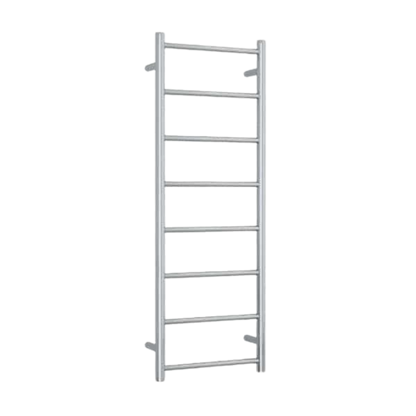 Thermogroup Straight Round Stainless Ladder Heated Towel Rail Polished Stainless Steel