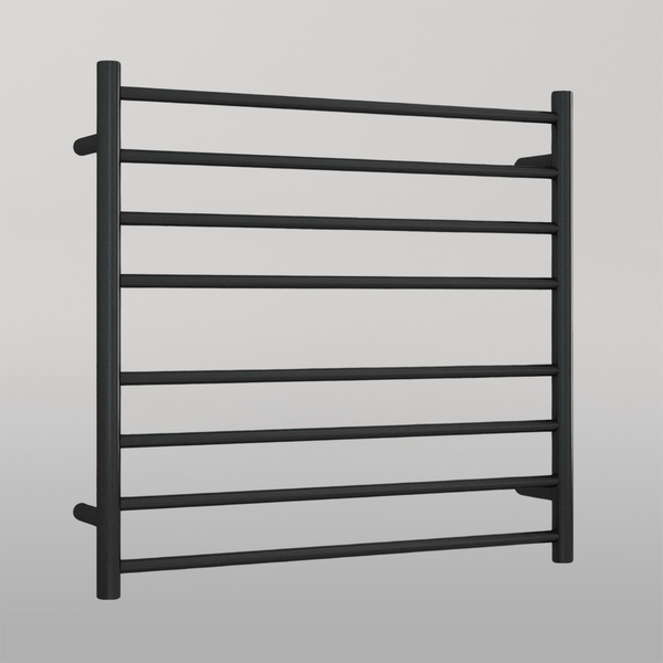 Thermogroup Round Ladder Heated Towel Rail 750mm Matte Black