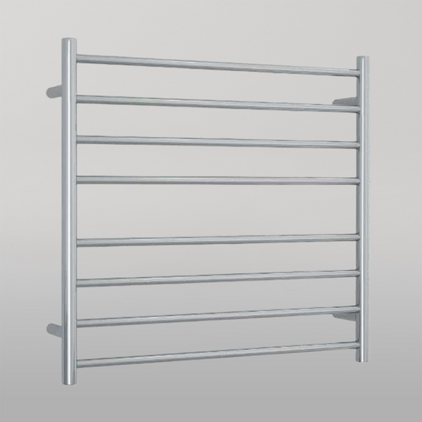 Thermogroup Straight Round Ladder Heated Towel Rail 750mm Polished Stainless Steel