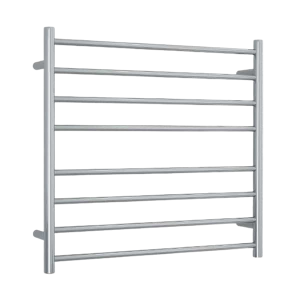 Thermogroup Straight Round Ladder Heated Towel Rail 750mm Polished Stainless Steel