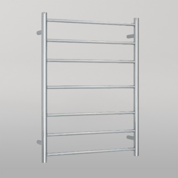 Thermogroup Straight Round Ladder Heated Towel Rail 600mm Polished Stainless Steel