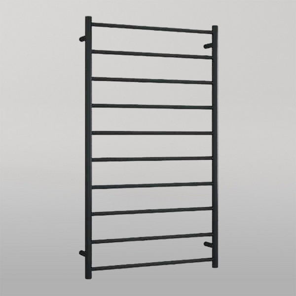 Thermogroup Straight Round Heated Ladder Rail Matte Black