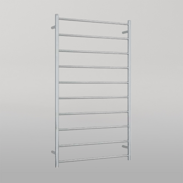 Thermogroup Straight Round Ladder Heated Towel Rail 700mm Polished Stainless Steel