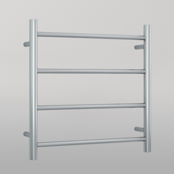 Thermogroup Brushed Straight Round Ladder Heated Towel Rail 550mm Brushed Stainless Steel
