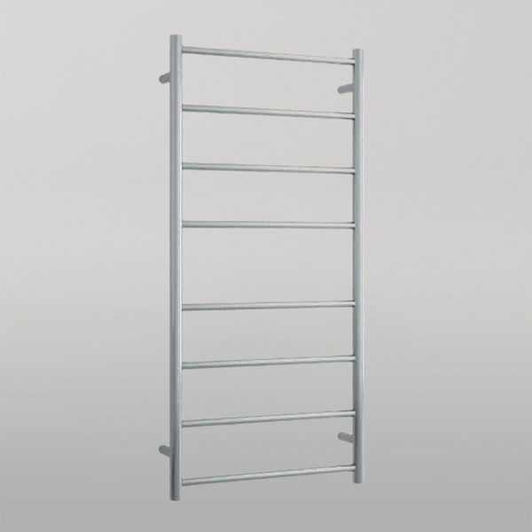 Thermogroup Brushed Straight Round Ladder Heated Towel Rail  530mm Brushed Stainless Steel