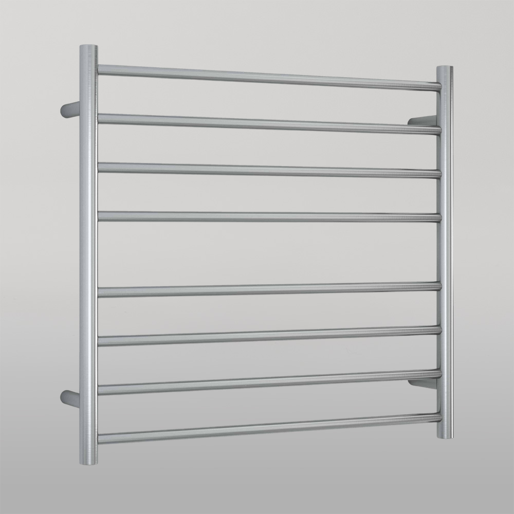 Brushed stainless steel heated towel rail sale