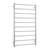 Thermogroup Brushed Straight Round Ladder Heated Towel Rail  700mm Brushed Stainless Steel