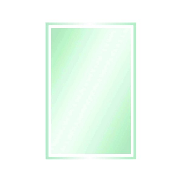 Thermogroup Ablaze Sierra Rectangle Polished Edge Mirror with Sandblasted Border 1200x800mm with Hangers