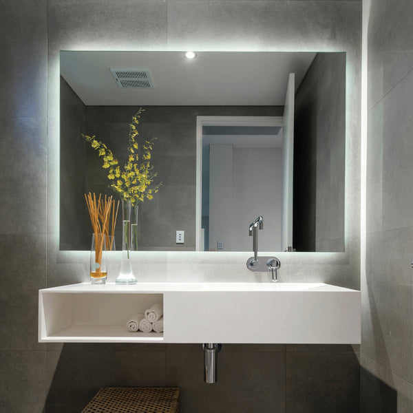 Thermogroup Ablaze Backlit Rectangle Mirror With Cool Light 1200x800mm 108Watts