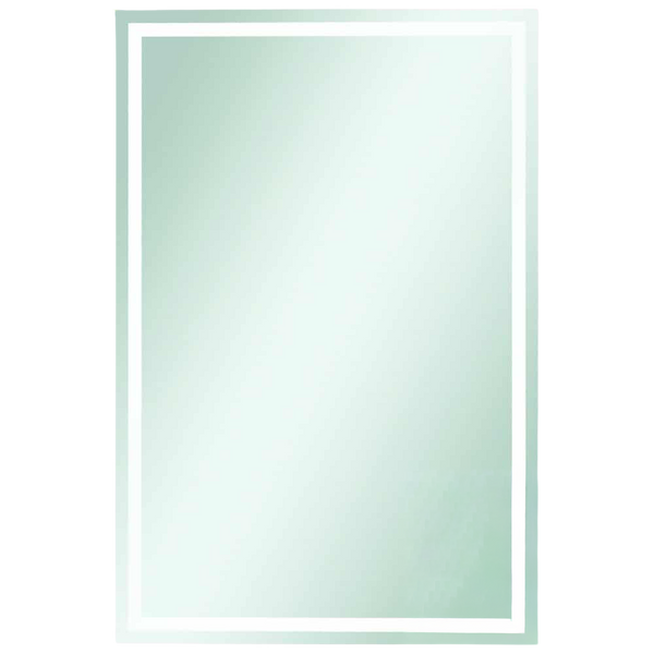 Thermogroup Ablaze Sierra Rectangle Polished Edge Mirror with Sandblasted Border 1500x900mm with Hangers and Demister