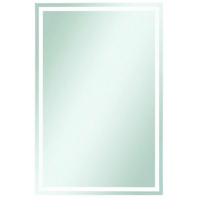 Thermogroup Ablaze Sierra Rectangle Polished Edge Mirror with Sandblasted Border 1500x900mm with Hangers