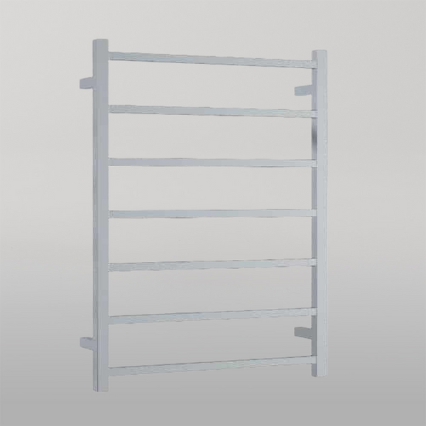Thermogroup 12Volt Straight Square Ladder Heated Towel Rail Polished Stainless Steel