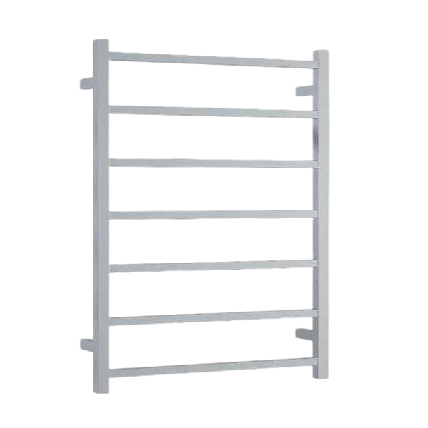 Thermogroup 12Volt Straight Square Ladder Heated Towel Rail Polished Stainless Steel