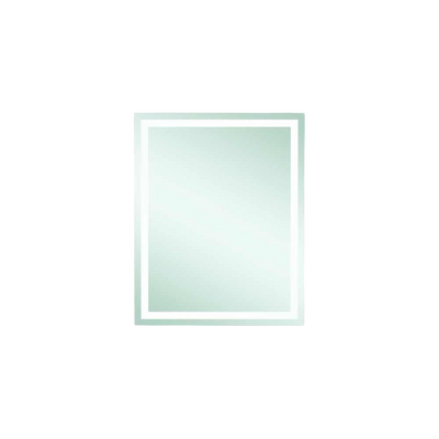Thermogroup Ablaze Sierra Rectangle Polished Edge Mirror with Sandblasted Border 600x750mm with Hangers