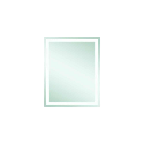 Thermogroup Ablaze Sierra Rectangle Polished Edge Mirror with Sandblasted Border 600x750mm with Hangers