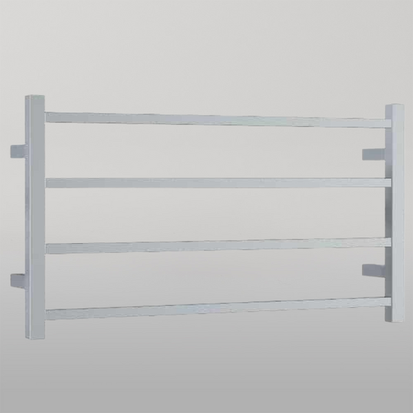 Thermogroup Straight Square Ladder Heated Towel Rail 800mm Polished Stainless Steel SS81M