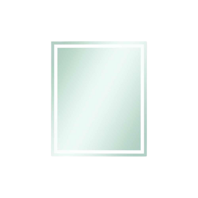 Thermogroup Ablaze Sierra Rectangle Polished Edge Mirror with Sandblasted Border 900x750mm with Hangers