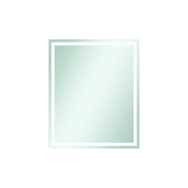 Thermogroup Ablaze Sierra Rectangle Polished Edge Mirror with Sandblasted Border 900x750mm with Hangers