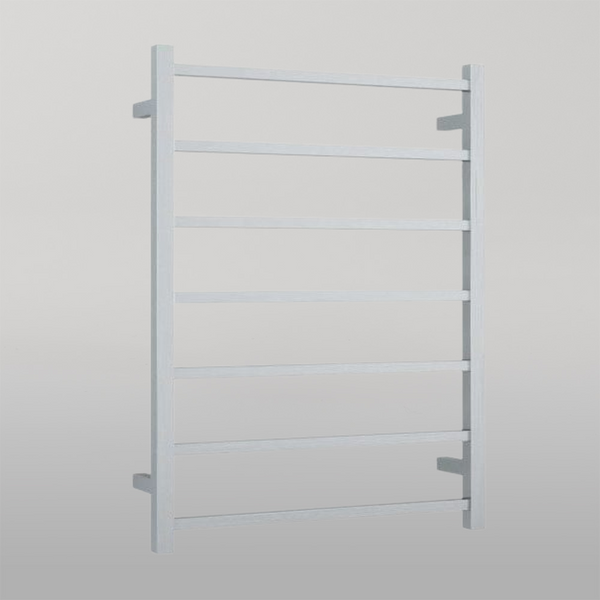 Thermogroup Brushed Straight Square Ladder Heated Towel Rail Brushed Stainless Steel
