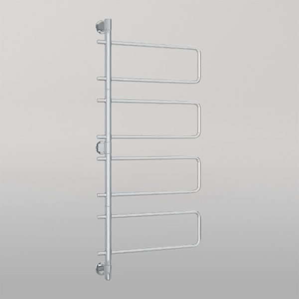 Thermogroup Straight Round Swivel Heated Towel Rail 570mm Polished Stainless Steel