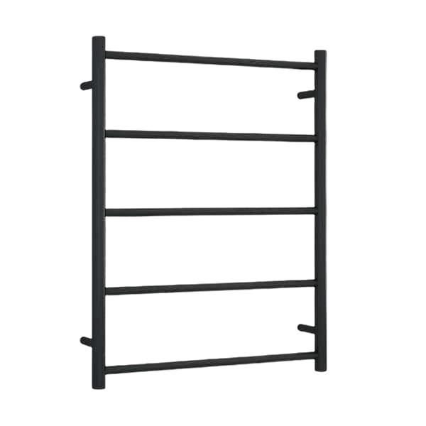 Thermogroup Straight Round Ladder Towel Rail Matte Black