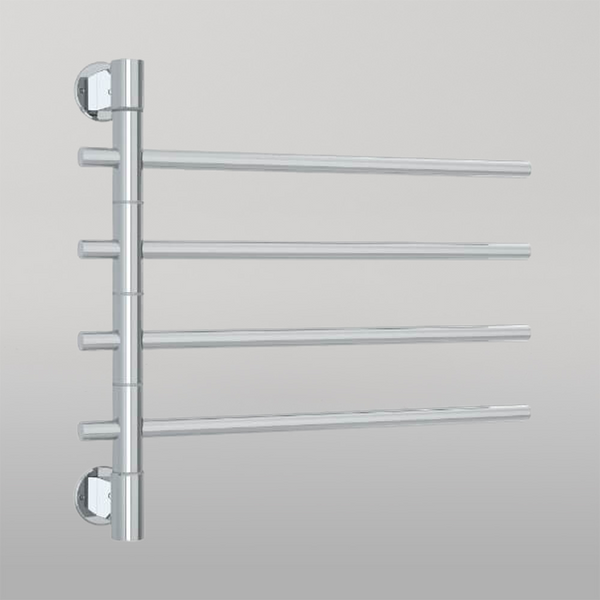 Thermogroup Straight Round Swivel Non-Heated Towel Rail Polished Stainless Steel