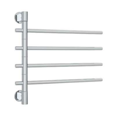 Thermogroup Straight Round Swivel Non-Heated Towel Rail Polished Stainless Steel