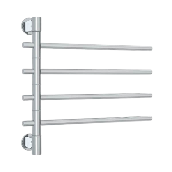 Thermogroup Straight Round Swivel Non-Heated Towel Rail Polished Stainless Steel