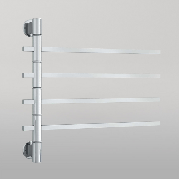 Thermogroup Straight Square Swivel Non-Heated Towel Rail Polished Stainless Steel