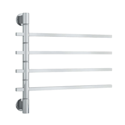 Thermogroup Straight Square Swivel Non-Heated Towel Rail Polished Stainless Steel