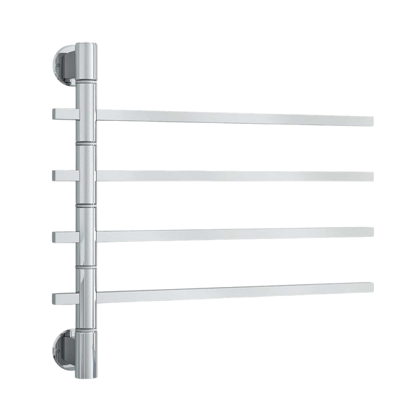 Thermogroup Straight Square Swivel Non-Heated Towel Rail Polished Stainless Steel