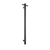 Thermogroup Round Non-Heated Vertical Single Towel Rail Matte Black