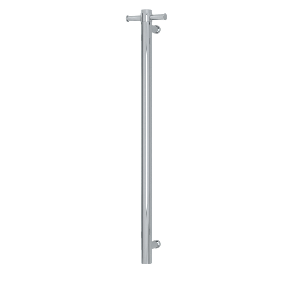 Thermogroup Round Non-Heated Vertical Single Towel Rail Polished Stainless Steel