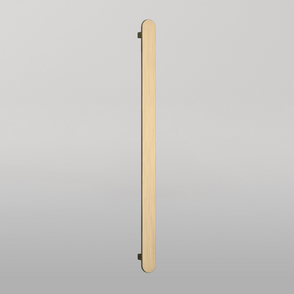 Thermogroup Flat Pill 12V Vertical Single Heated Towel Rail Brushed Brass