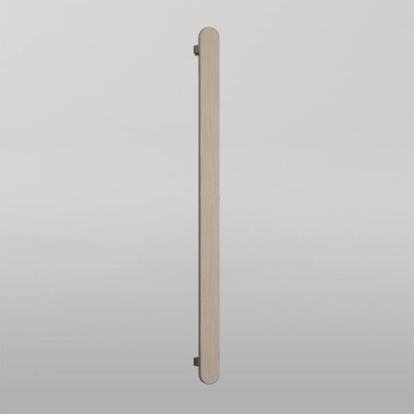 Thermogroup Flat Pill 12V Vertical Single Heated Towel Rail Brushed Nickel