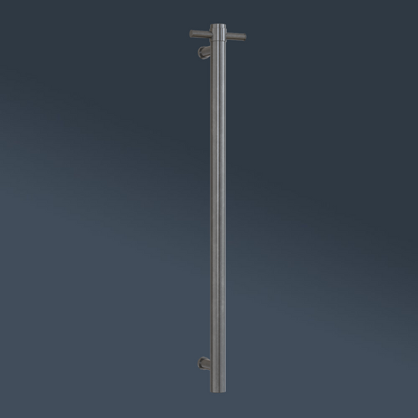 Thermogroup Round 240Volt Vertical Single 20Watts Heated Rail Brushed Gunmetal