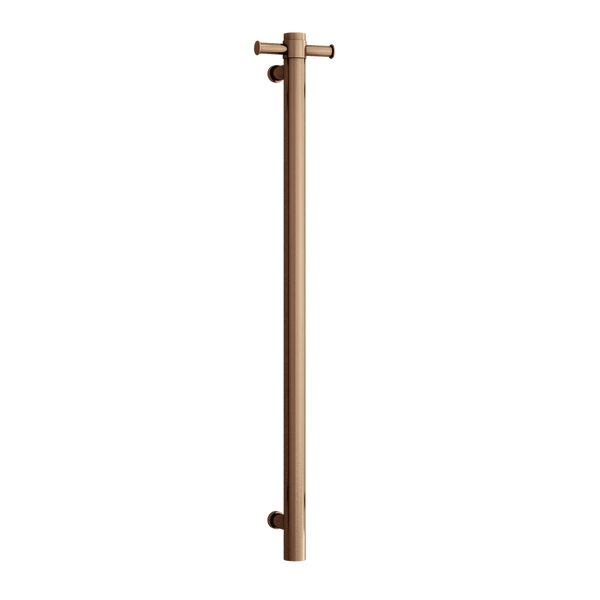 Thermogroup Brushed Bronze Round Vertical Heated Rail Brushed Bronze PVD
